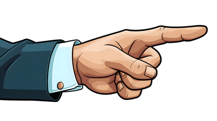 Hand Pointing Icon Cartoon Vector Illustration for Web and Print Design Projects