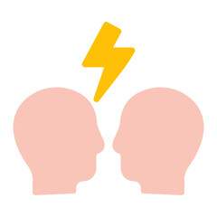 Conflict icon vector image. Can be used for World Refugee Day.