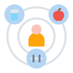 Healthy Lifestyle icon vector image. Can be used for Fitness.