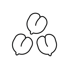 Chickpeas vector icons stock illustration