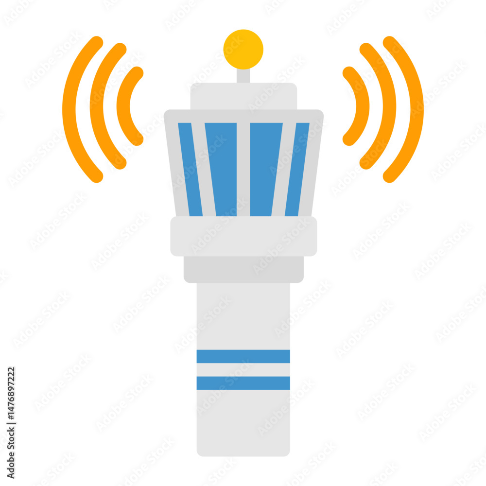 Poster control tower icon vector image. can be used for airplane.