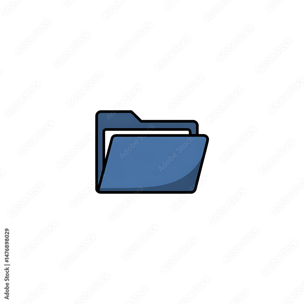 Poster clean flat design folder icon isolated on transparent background. folder icon png. file manager png.