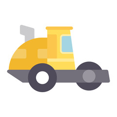 Compaction Roller icon vector image. Can be used for Construction Vehicles.