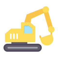 Obraz premium Excavator icon vector image. Can be used for Construction Vehicles.