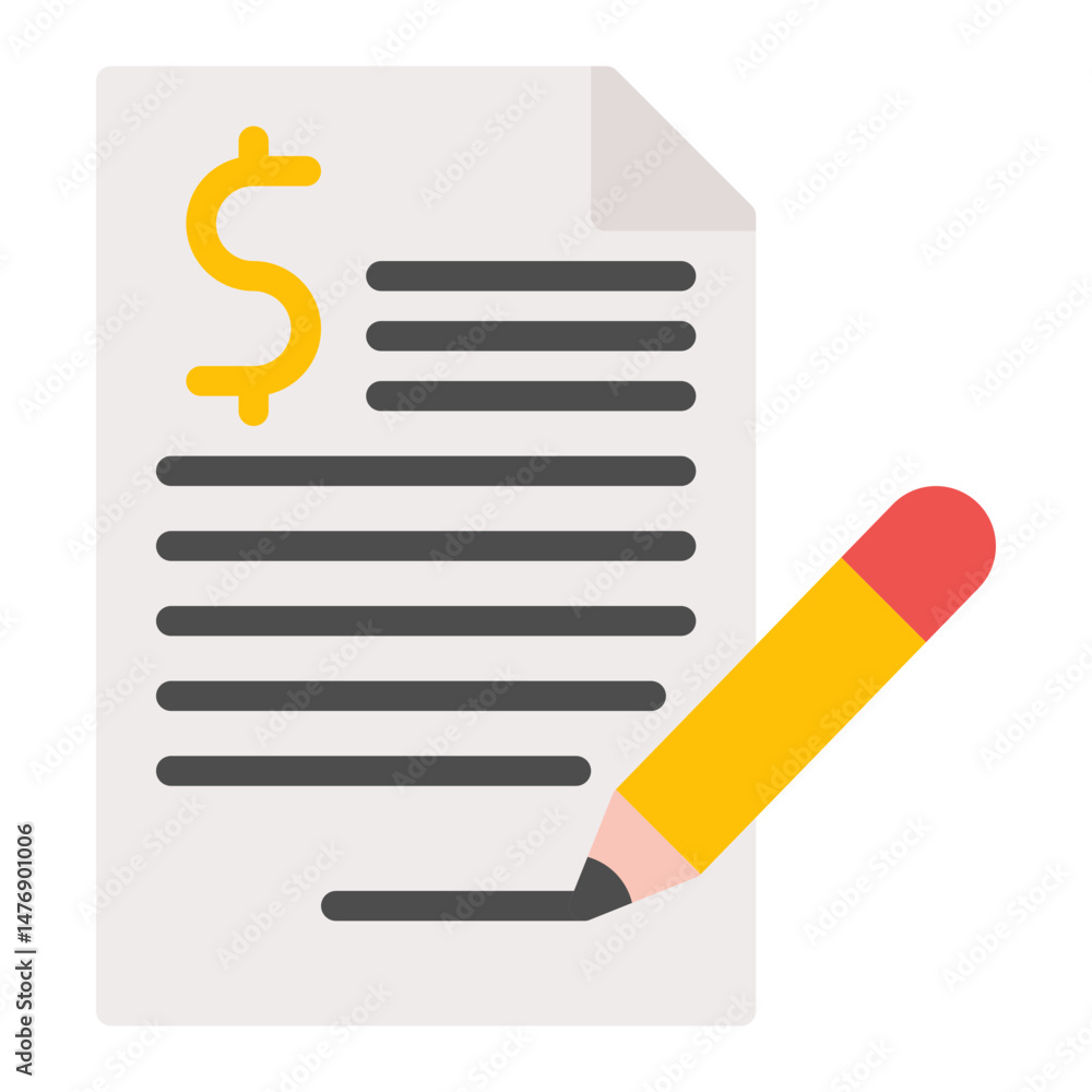 Poster contract icon vector image. can be used for hiring process.