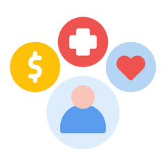 Fototapeta premium Employee Benefits icon vector image. Can be used for Hiring Process.