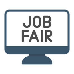 Job Fair icon vector image. Can be used for Hiring Process.