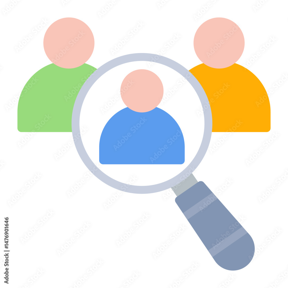 Poster selection icon vector image. can be used for hiring process.