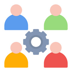 Team Building icon vector image. Can be used for Hiring Process.