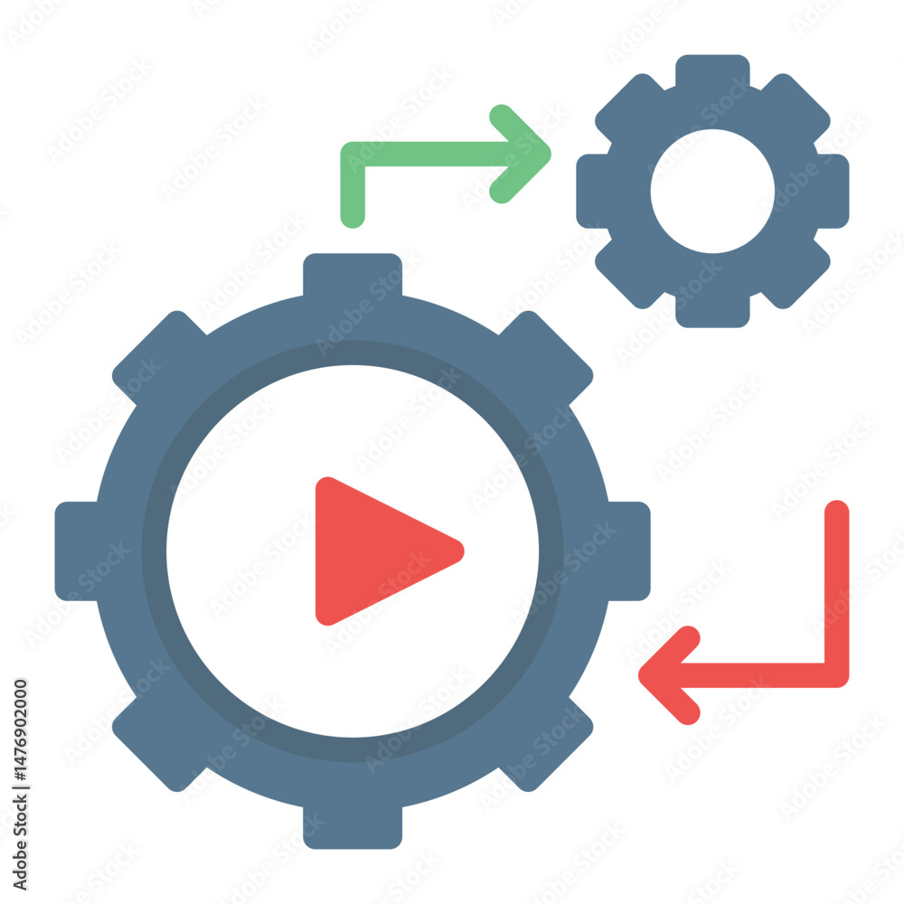 Poster automation icon vector image. can be used for digital disruption.