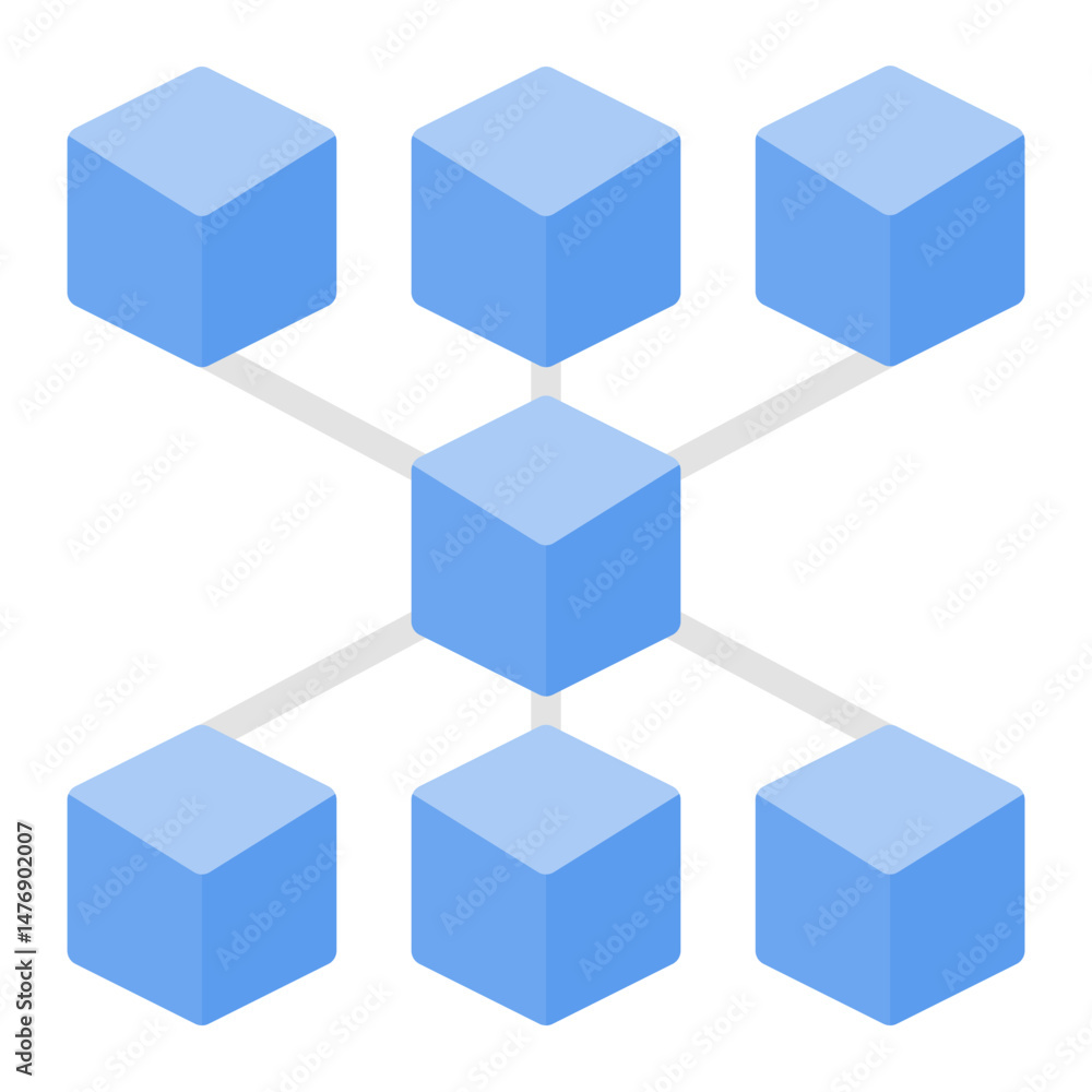Poster blockchain icon vector image. can be used for digital disruption.