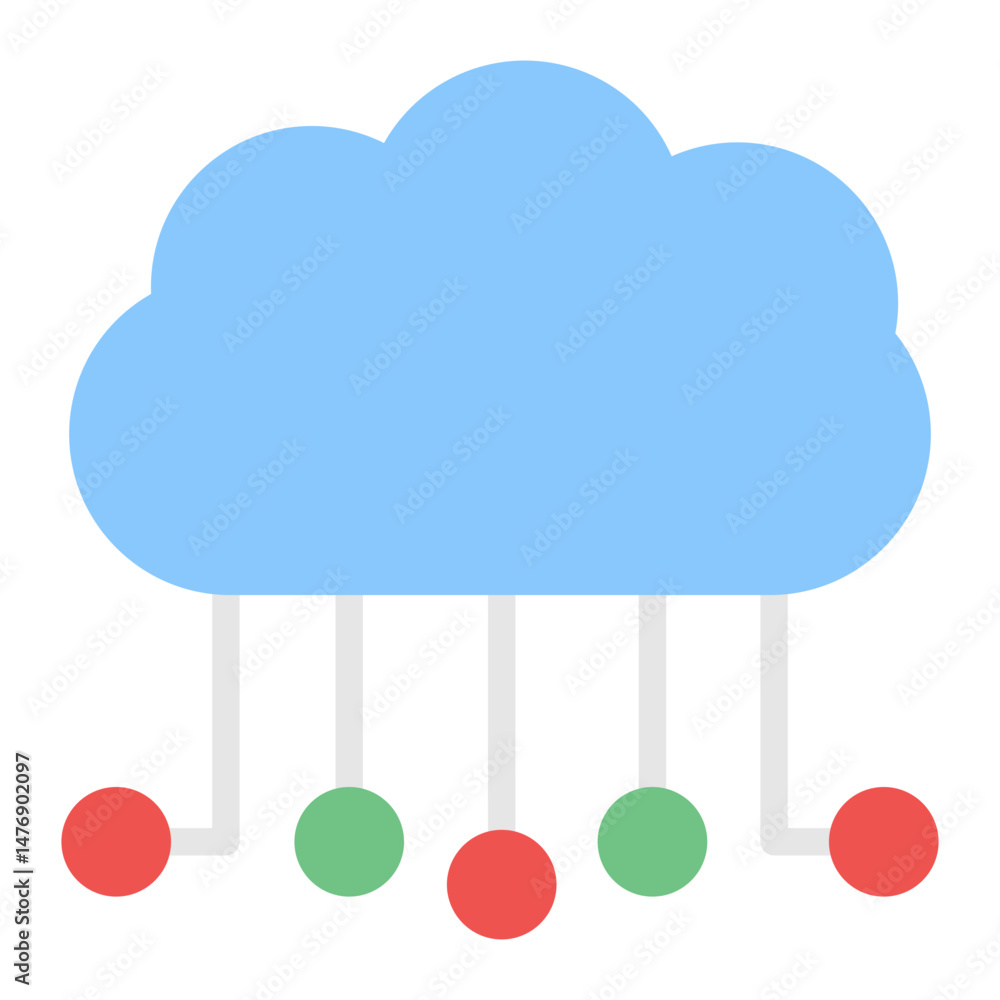 Poster cloud computing icon vector image. can be used for digital disruption.