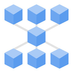 Obraz premium Blockchain icon vector image. Can be used for Digital Disruption.