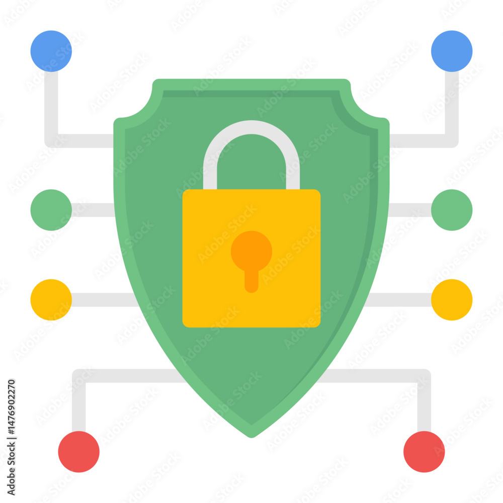 Poster cybersecurity icon vector image. can be used for digital disruption.