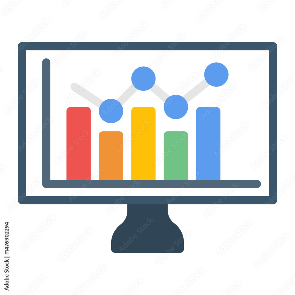 Poster data analytics icon vector image. can be used for digital disruption.