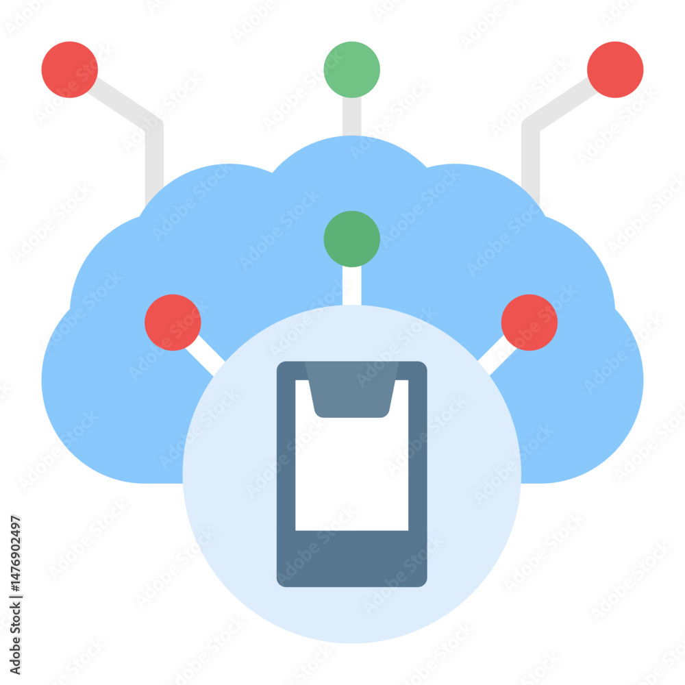 Poster internet of things icon vector image. can be used for digital disruption.