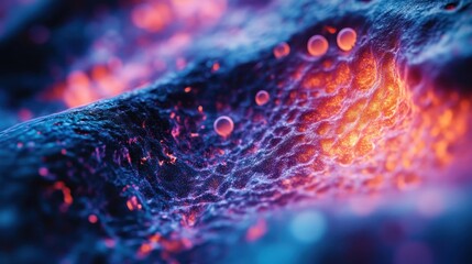 Cell Under Microscope. View of Buccal Mucosa Cell with Light Microscope