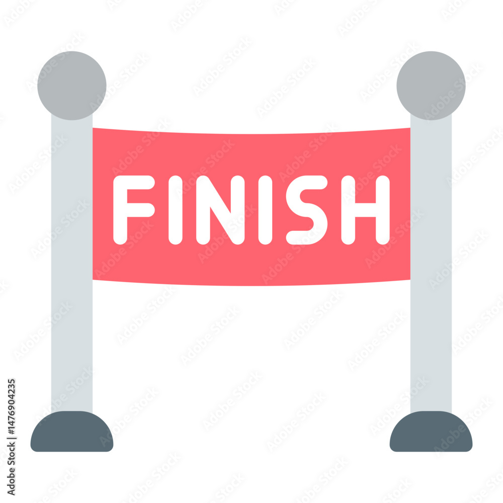 Poster finish line icon vector image. can be used for track and field.