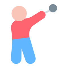 Hammer Throw icon vector image. Can be used for Track and Field.