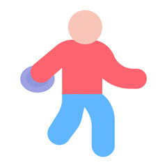 Discus Throw icon vector image. Can be used for Track and Field.