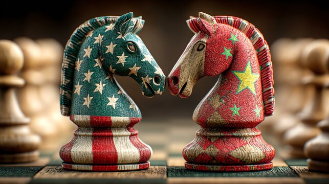 Chess pieces symbolizing competition and strategy.