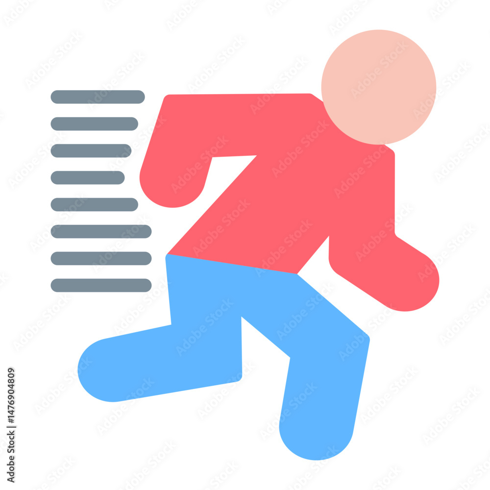 Aufkleber sprinter icon vector image. can be used for track and field.