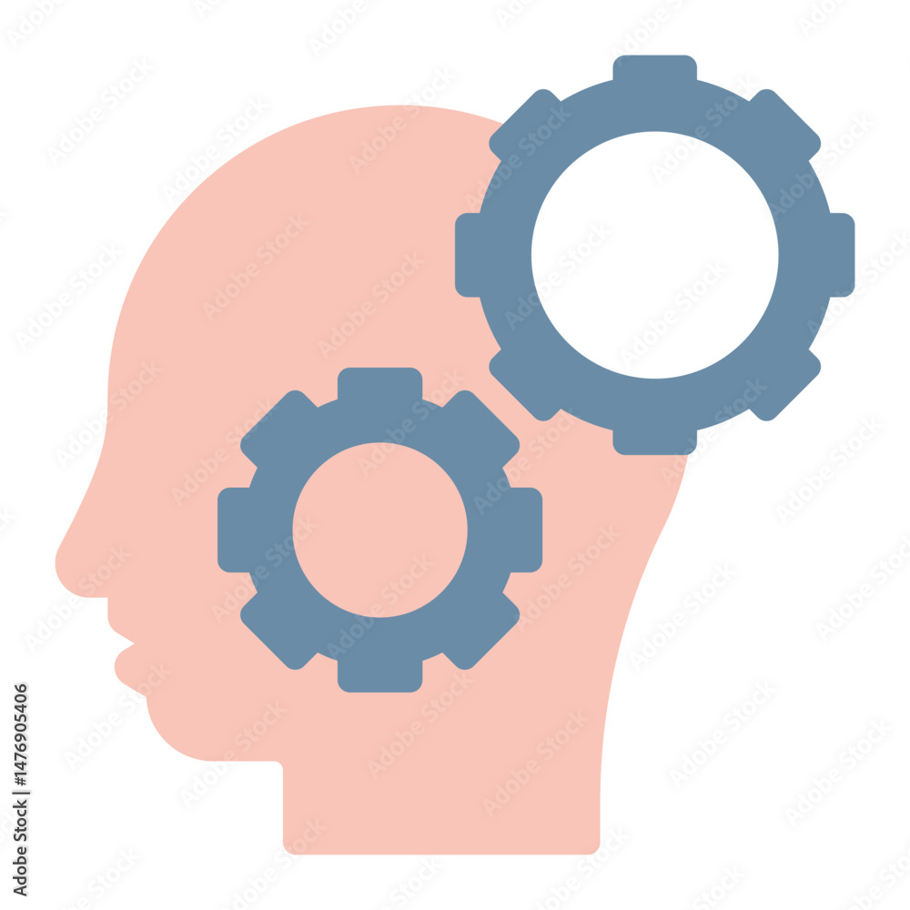 Aufkleber cognitive load icon vector image. can be used for adhd.