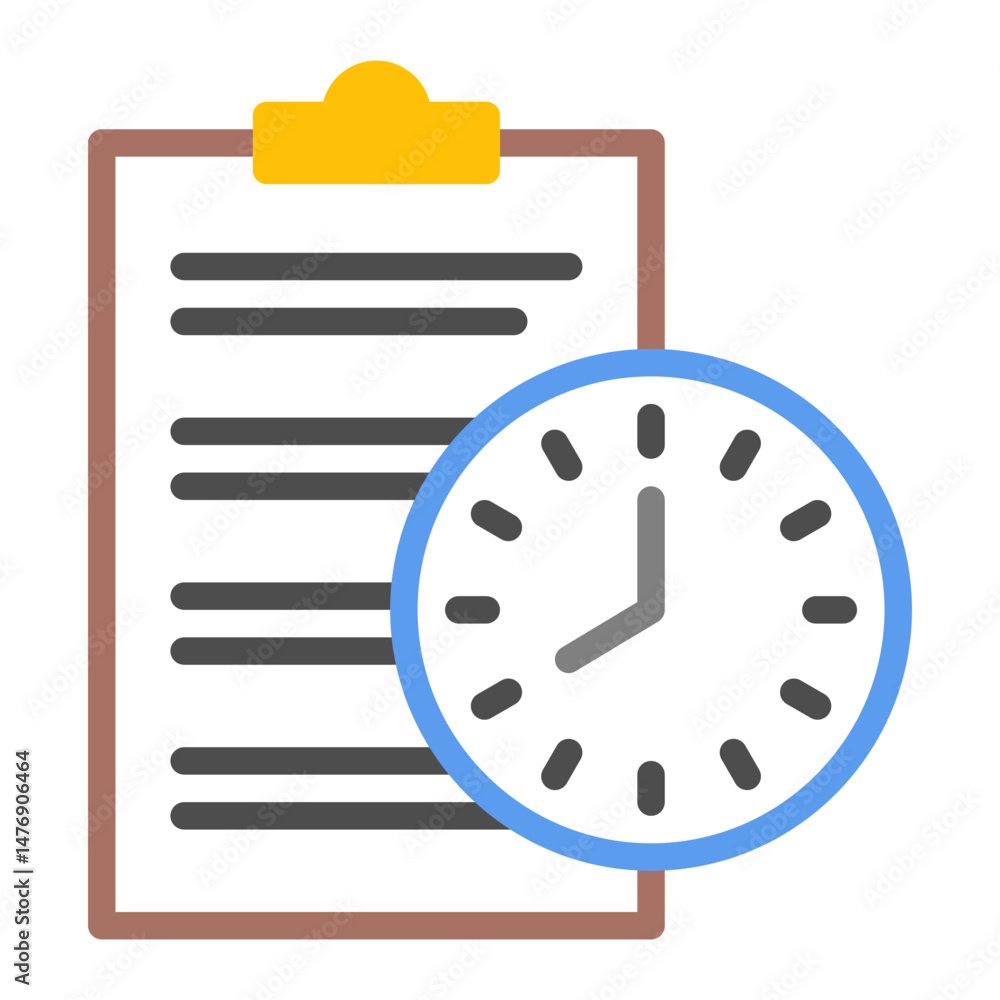 Poster time management icon vector image. can be used for adhd.