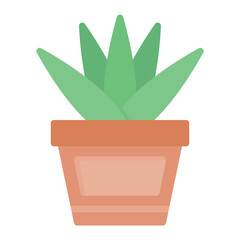 Aloe Vera icon vector image. Can be used for Skin Burns.