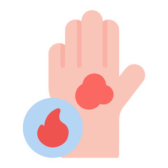 Burn Severity icon vector image. Can be used for Skin Burns.