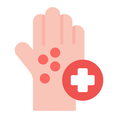 Dermatology icon vector image. Can be used for Skin Burns.