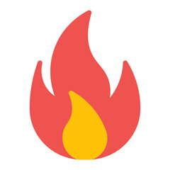 Fire icon vector image. Can be used for Skin Burns.