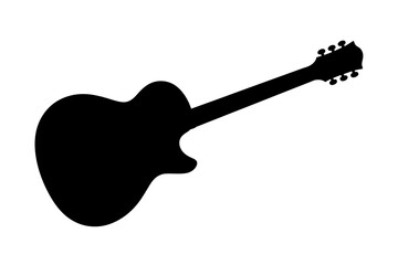 Silhouette of electric guitar musical instrument