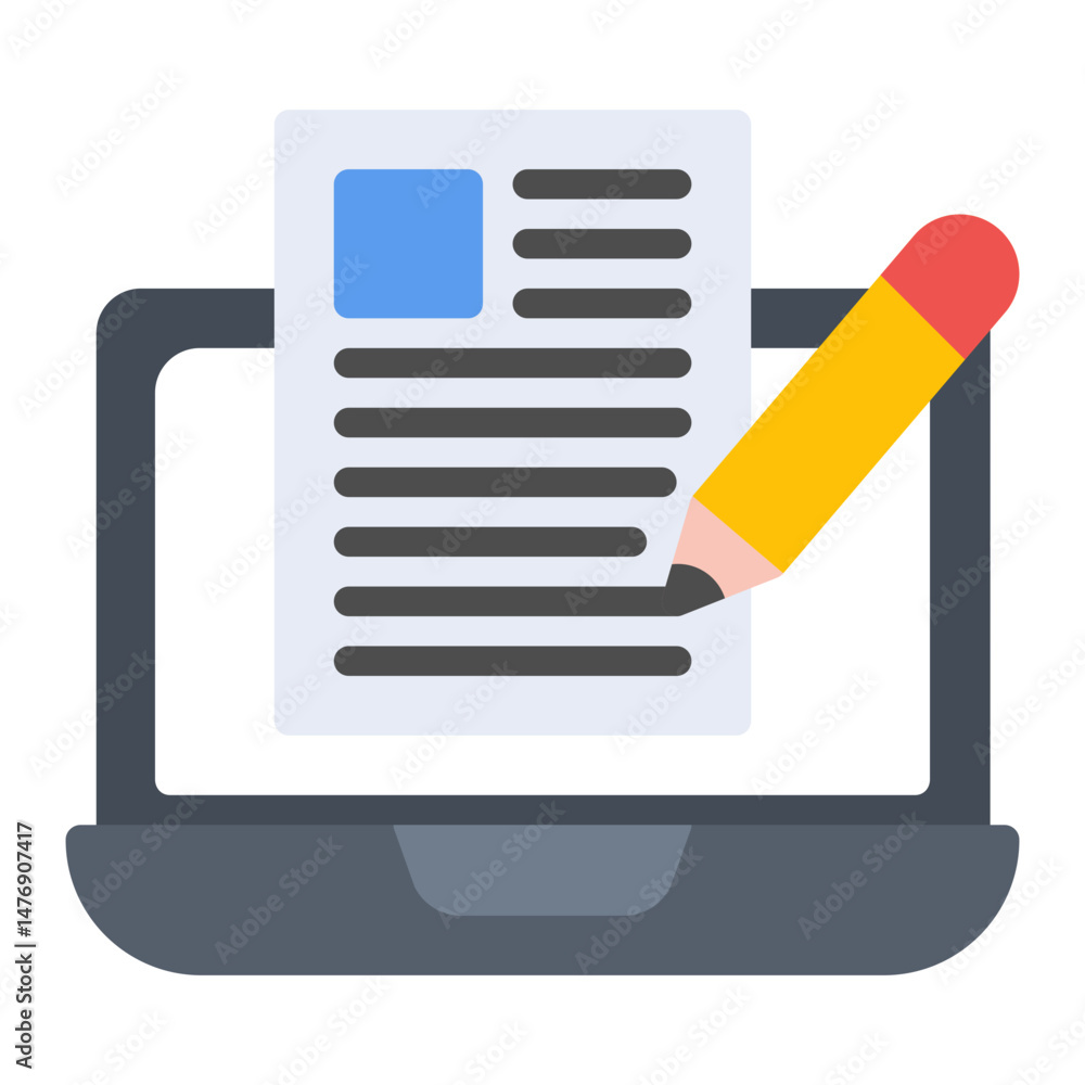 Poster blogger icon vector image. can be used for press freedom day.
