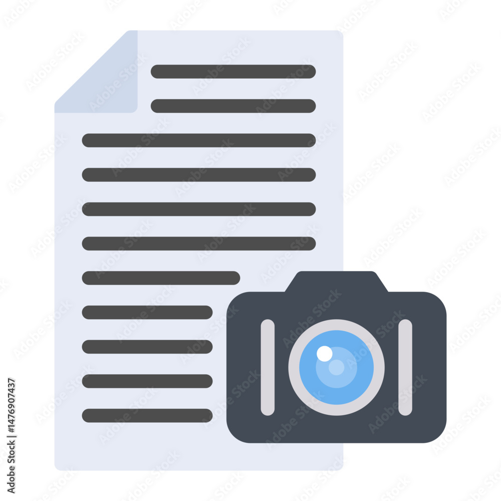 Aufkleber camera and notebook icon vector image. can be used for press freedom day.