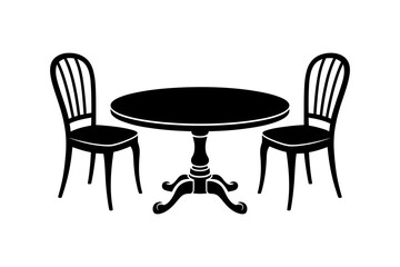 Round table and chairs furniture dining room set
