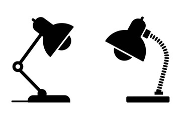 Desk lamp vector illustration office study light