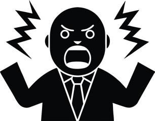anger management vector icon.eps