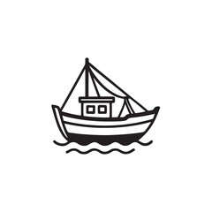 vector illustration of a boat
