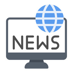 Social Media News icon vector image. Can be used for Press Freedom Day.