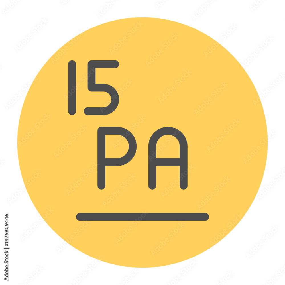 Poster phosphorus icon vector image. can be used for raw metrial.