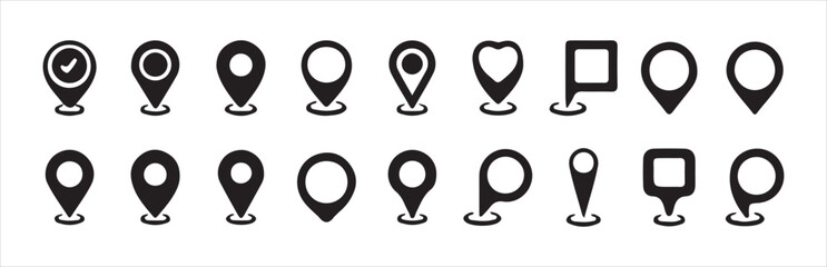 Location icon.  Modern map markers . Pin icon vector . Location icon. vector illustration Eps 10.