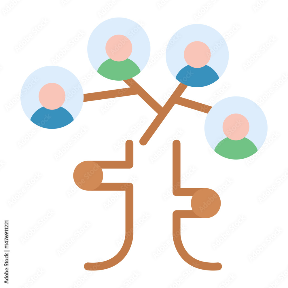 Poster family tree icon vector image. can be used for inheritance.