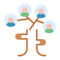 Family Tree icon vector image. Can be used for Inheritance.