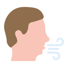 Coughing icon vector image. Can be used for Allergy Symptoms.