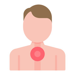 Difficulty Swallowing icon vector image. Can be used for Allergy Symptoms.