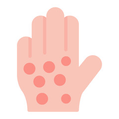 Itchy Skin icon vector image. Can be used for Allergy Symptoms.