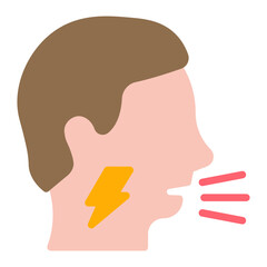 Wheezing icon vector image. Can be used for Allergy Symptoms.