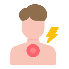 Swollen Lymph Nodes icon vector image. Can be used for Allergy Symptoms.