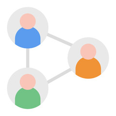 Connections icon vector image. Can be used for Social Relationship.